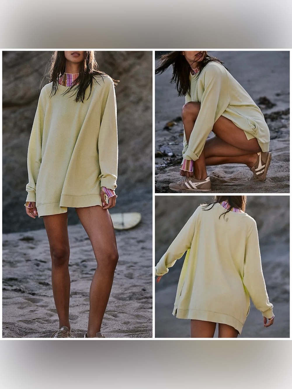 NWT Free People FP Movement Playbook Tunic - lemongrass light green - XS